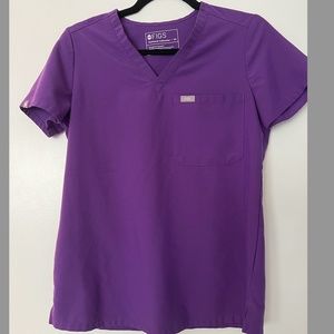 FIGS Catarina One Pocket Scrub Top - Ultra Violet Purple